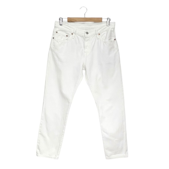 Levi’s 501 CT White Boyfriend Jeans Size * 8/29 * Button Fly Selvedge ct EUC - Picture 2 of 10